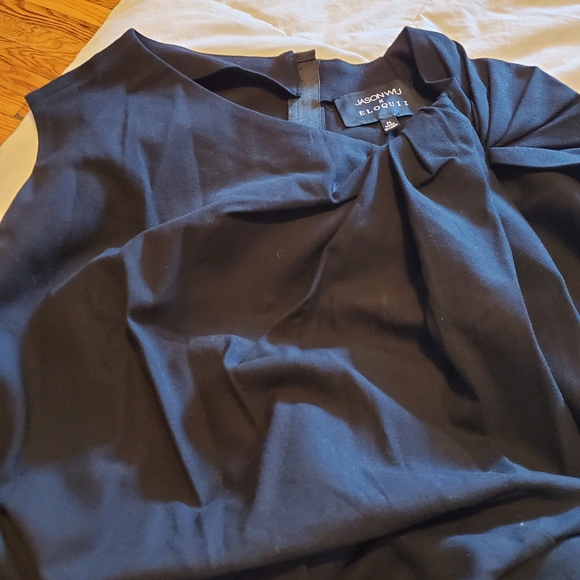 Jason Wu x Eloqui Plus Size Women's Cap sleeve Little Black Dress - Picture 8 of 11